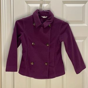 Lands End, fleece pea jacket, girls